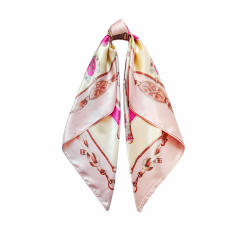 Vintage hot sale 90cm satin scarf for women headscarf