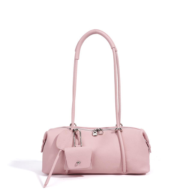 Boston Baguette Bag for Women Light Luxury Genuine Leather Underarm Bag shoulder bag