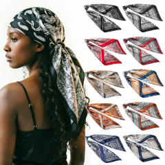 90cm paisley pattern square head scarf for women 10pcs set
