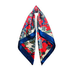 Vintage classic paisley pattern print 90cm square scarf satin headscarf