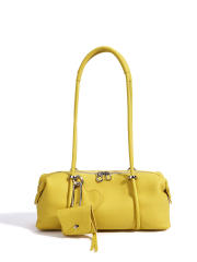Boston Baguette Bag for Women Light Luxury Genuine Leather Underarm Bag shoulder bag