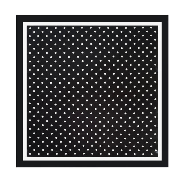 Polka Dot Printed Headscarf Women's imitation Silk Scarf 90cm sqaure scarf