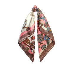 Vintage classic paisley pattern print 90cm square scarf satin headscarf