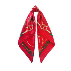 90cm chain pattern satin scarf headscarf for women