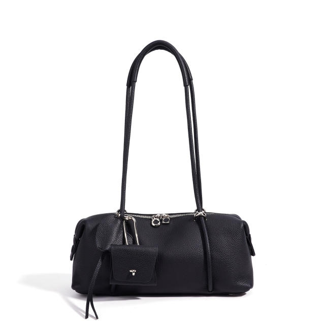Boston Baguette Bag for Women Light Luxury Genuine Leather Underarm Bag shoulder bag