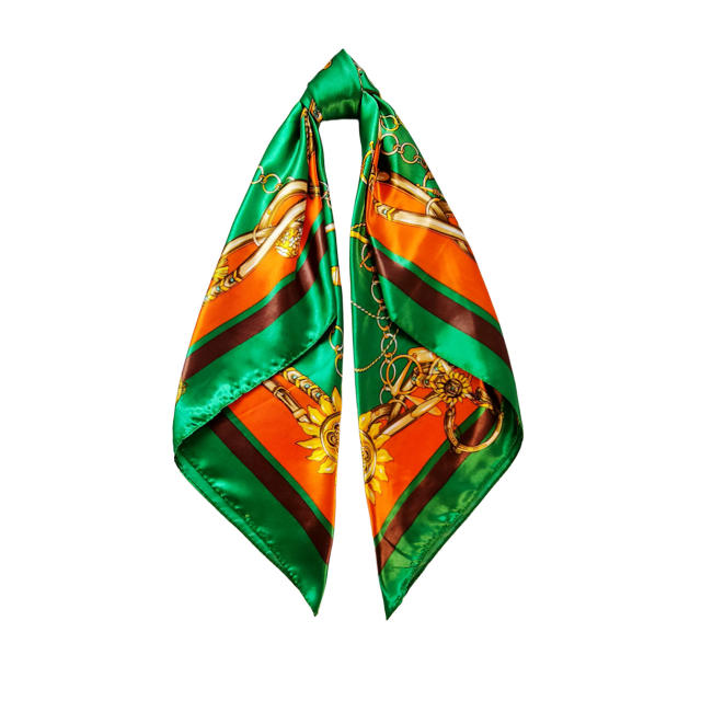 Imitation Silk Scarf 90cm Headscarf for Women satin square scarf