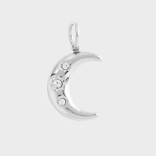 New Stainless Steel Pendants with Creative Cartoon Animal Plant Designs Multi-Themed DIY Jewelry Accessories