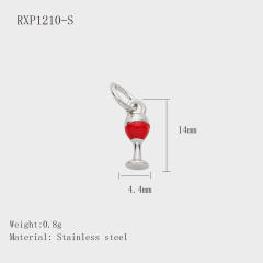 New DIY Jewelry Accessories Fashion Traveler Series Hot Air Balloon Wine Glass Suitcase Cute Pendant