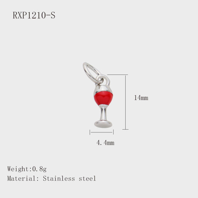 New DIY Jewelry Accessories Fashion Traveler Series Hot Air Balloon Wine Glass Suitcase Cute Pendant