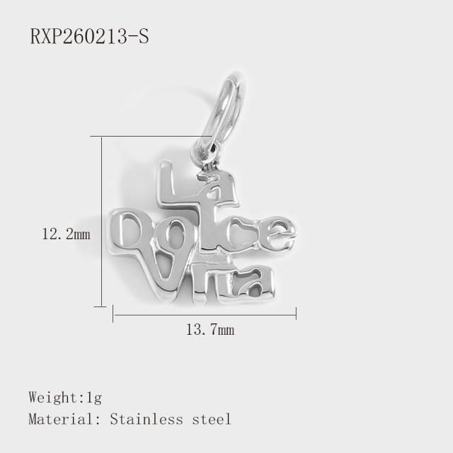 Creative Stainless Steel Gold-Plated European and American Fashion Paris Eiffel Tower Pendant Wholesale