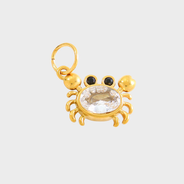 New Stainless Steel Pendants with Creative Cartoon Animal Plant Designs Multi-Themed DIY Jewelry Accessories