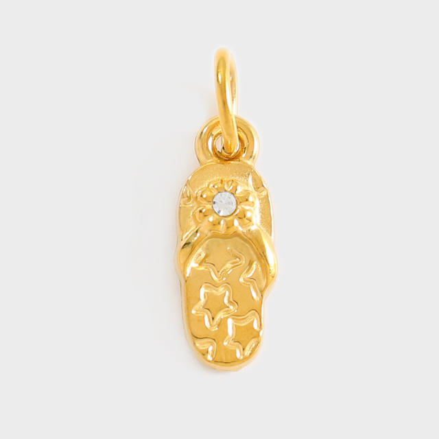 New Stainless Steel Pendants with Creative Cartoon Animal Plant Designs Multi-Themed DIY Jewelry Accessories
