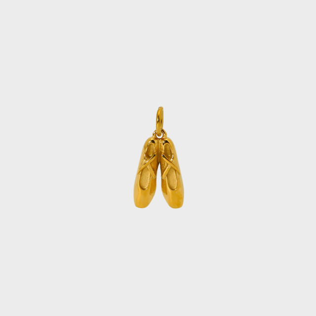 Stainless Steel 18K Gold-Plated Color-Preserving DIY  Palm Racket Coffee Cup Pendant Wholesale