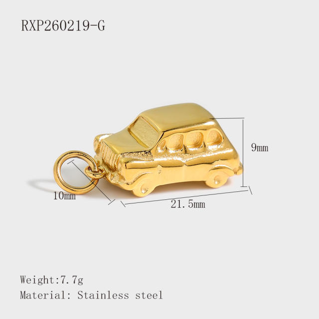 Creative Stainless Steel Gold-Plated European and American Fashion Paris Eiffel Tower Pendant Wholesale
