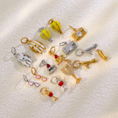 New DIY Jewelry Accessories Fashion Traveler Series Hot Air Balloon Wine Glass Suitcase Cute Pendant