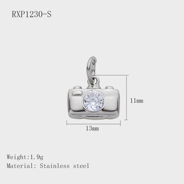 New DIY Jewelry Accessories Fashion Traveler Series Hot Air Balloon Wine Glass Suitcase Cute Pendant
