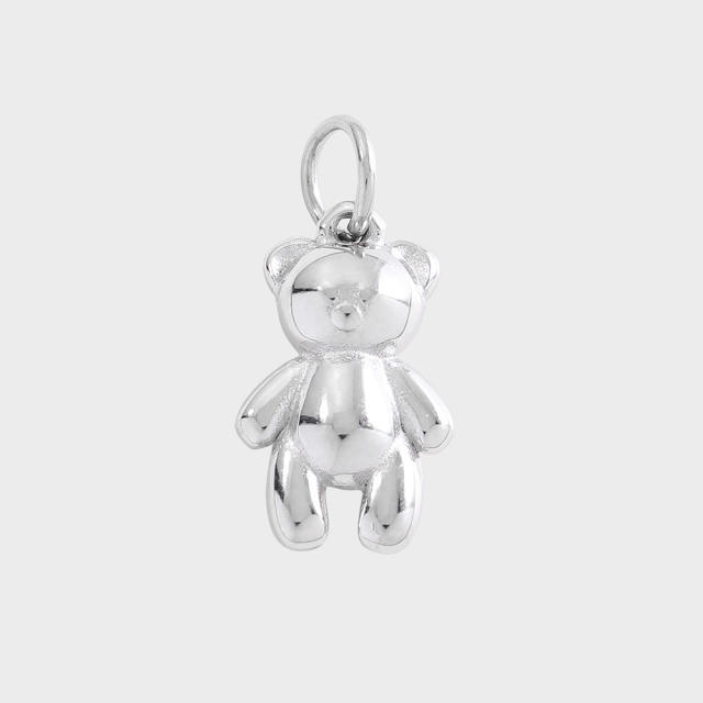 New Stainless Steel Pendants with Creative Cartoon Animal Plant Designs Multi-Themed DIY Jewelry Accessories