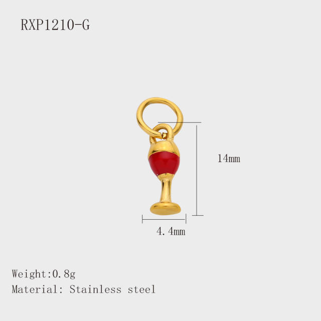 New DIY Jewelry Accessories Fashion Traveler Series Hot Air Balloon Wine Glass Suitcase Cute Pendant