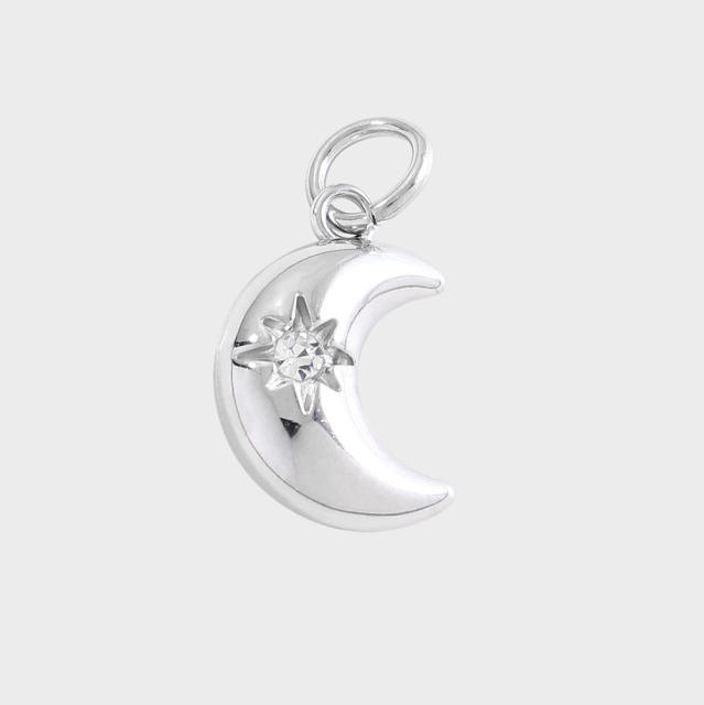 New Stainless Steel Pendants with Creative Cartoon Animal Plant Designs Multi-Themed DIY Jewelry Accessories