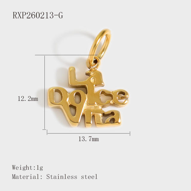 Creative Stainless Steel Gold-Plated European and American Fashion Paris Eiffel Tower Pendant Wholesale