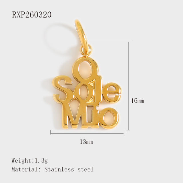 Creative Stainless Steel Gold-Plated European and American Fashion Paris Eiffel Tower Pendant Wholesale