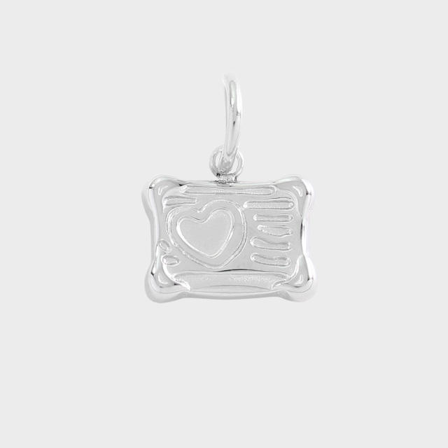 New Stainless Steel Pendants with Creative Cartoon Animal Plant Designs Multi-Themed DIY Jewelry Accessories