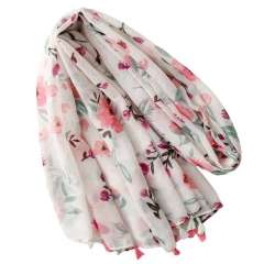 Super Fairy-Like French-Style Watercolor Peach Blossom Scarf