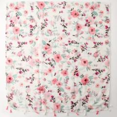 Super Fairy-Like French-Style Watercolor Peach Blossom Scarf
