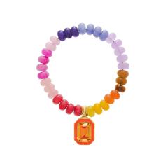 Beaded BraceletsFashionable Colorful Beaded Copper Inlaid Zircon Resin bracelet