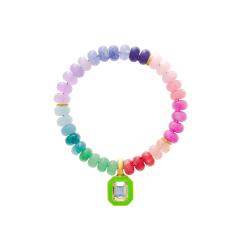 Beaded BraceletsFashionable Colorful Beaded Copper Inlaid Zircon Resin bracelet