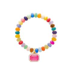 Pink octagon bracelet