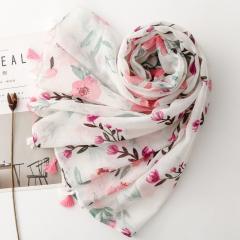 Super Fairy-Like French-Style Watercolor Peach Blossom Scarf