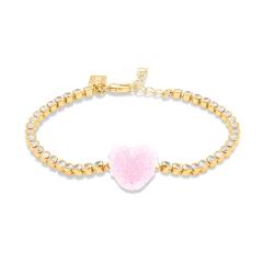 Sweet Heart Candy Bracelet with Colorful diamond Chain Dopamine bracelet