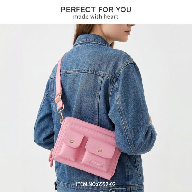 Mini Bag Simple and Stylish Large Capacity PU Square Bag Crossbody Bag