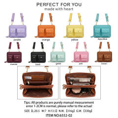 Mini Bag Simple and Stylish Large Capacity PU Square Bag Crossbody Bag