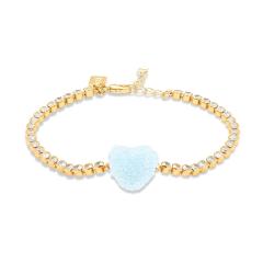 Sweet Heart Candy Bracelet with Colorful diamond Chain Dopamine bracelet