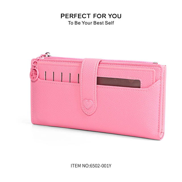 Women's Long Zipper Wallet PU leather Large Capacity Multi-Card wallet