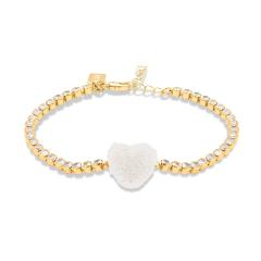 Sweet Heart Candy Bracelet with Colorful diamond Chain Dopamine bracelet