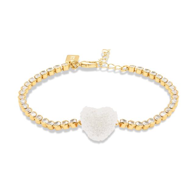 Sweet Heart Candy Bracelet with Colorful diamond Chain Dopamine bracelet