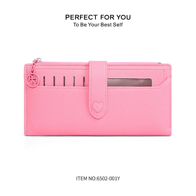 Women's Long Zipper Wallet PU leather Large Capacity Multi-Card wallet