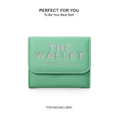 Hot Purse Ins Women's Fashion All-match Letter Small Purse Large Capacity Coin Purse Three-fold Wallet
