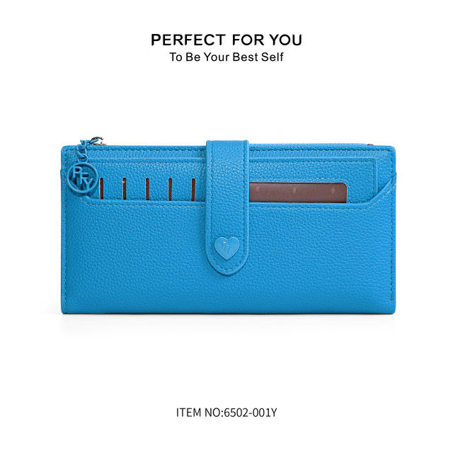 Women's Long Zipper Wallet PU leather Large Capacity Multi-Card wallet