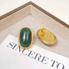 Easy match colorufl resin stainless steel earrings studs earrings for women