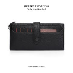 Women's Long Zipper Wallet PU leather Large Capacity Multi-Card wallet