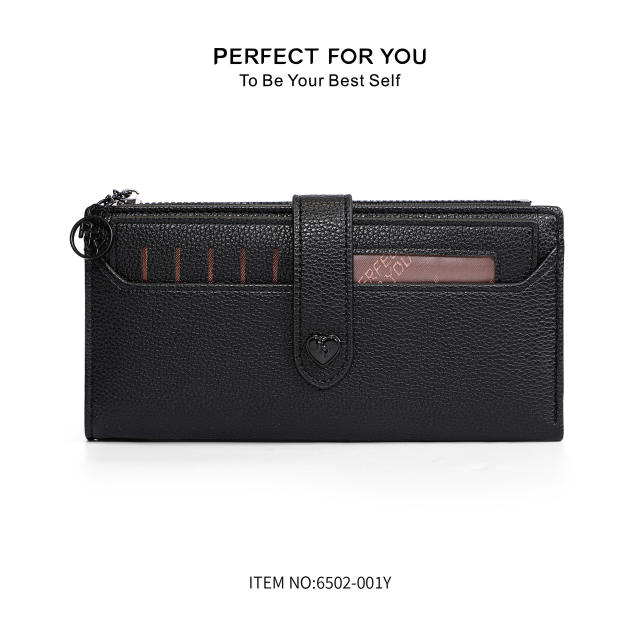 Women's Long Zipper Wallet PU leather Large Capacity Multi-Card wallet