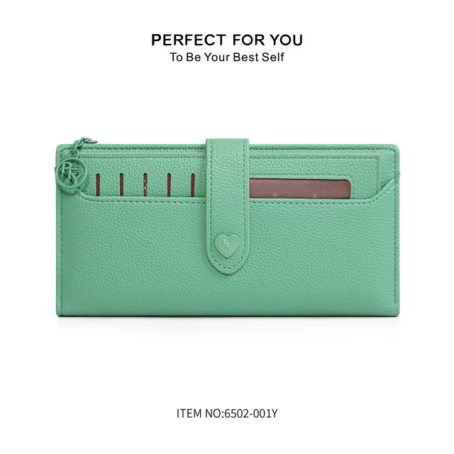 Women's Long Zipper Wallet PU leather Large Capacity Multi-Card wallet