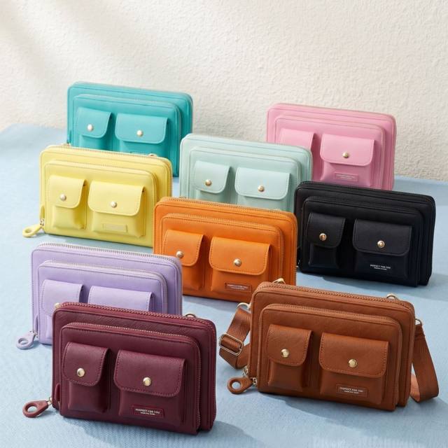 Mini Bag Simple and Stylish Large Capacity PU Square Bag Crossbody Bag