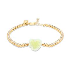 Sweet Heart Candy Bracelet with Colorful diamond Chain Dopamine bracelet