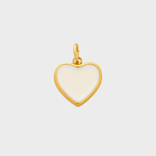 Stainless Steel Heart-Shaped Pendant DIY Accessories 18K Gold-Plated Non-Fading Accessories