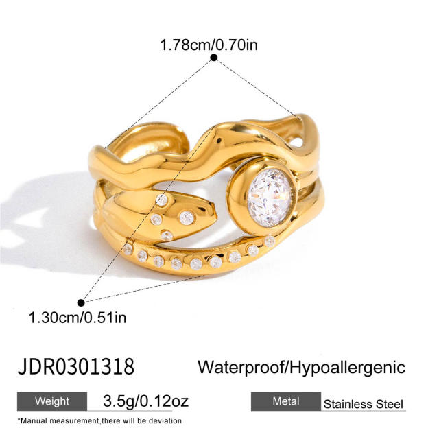 Summer holiday beach style stainless steel rings